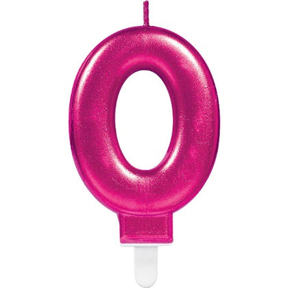 Candle Pink W Holder Number 0