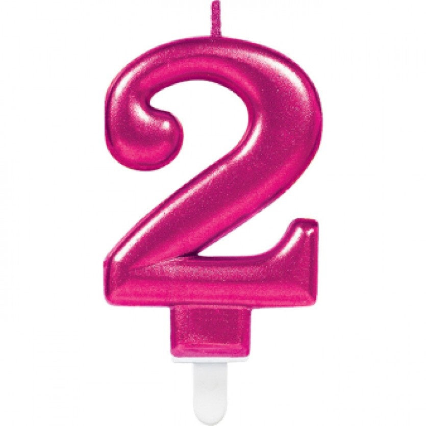 Candle Pink W Holder Number 2