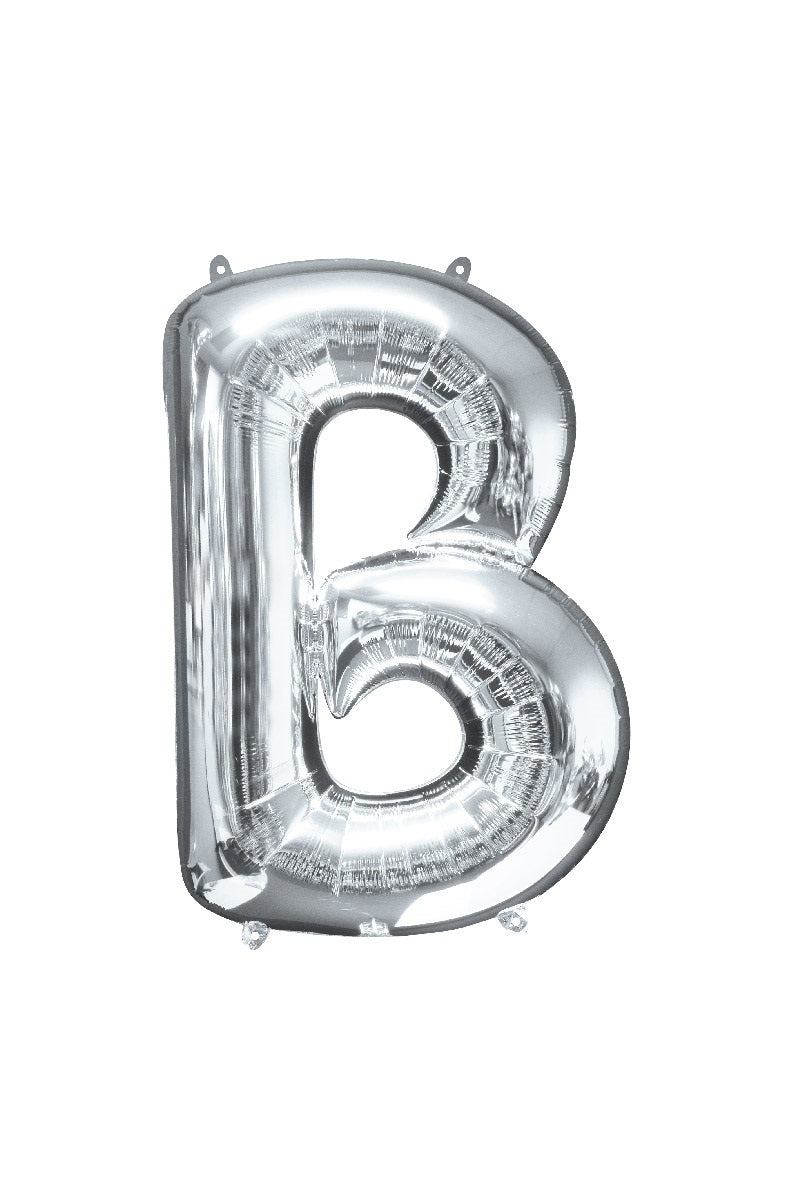 Balloon Letter B Silver