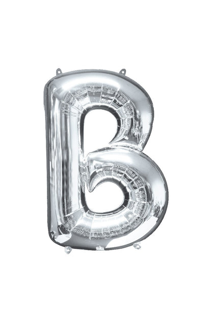 Balloon Letter B Silver