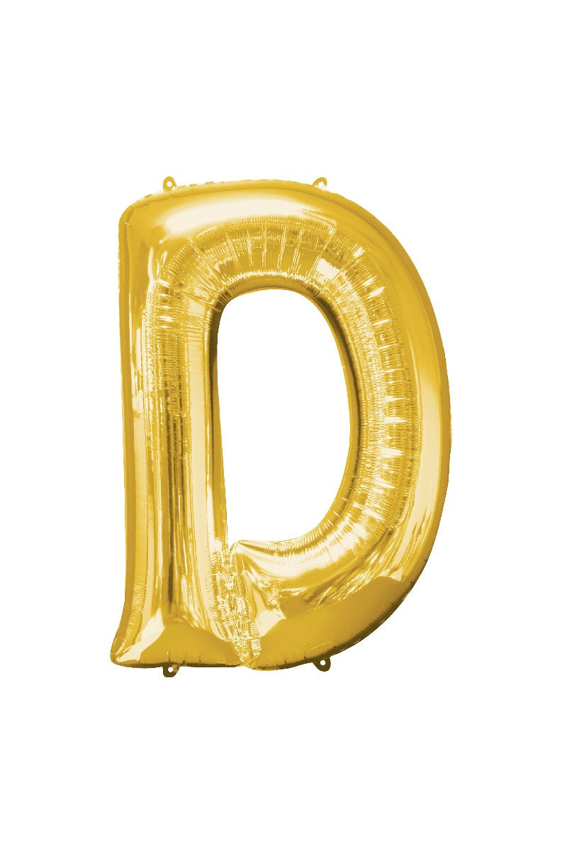Balloon Letter D Gold