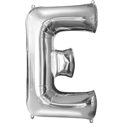 Balloon Letter E Silver