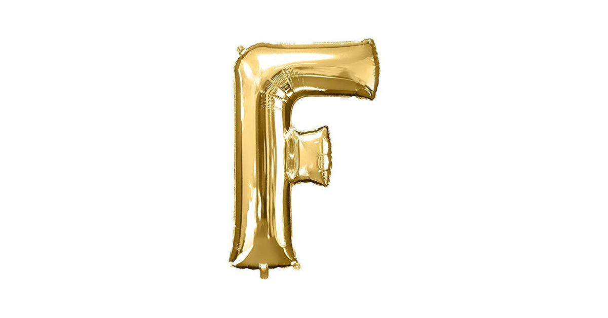 Balloon Letter F Gold