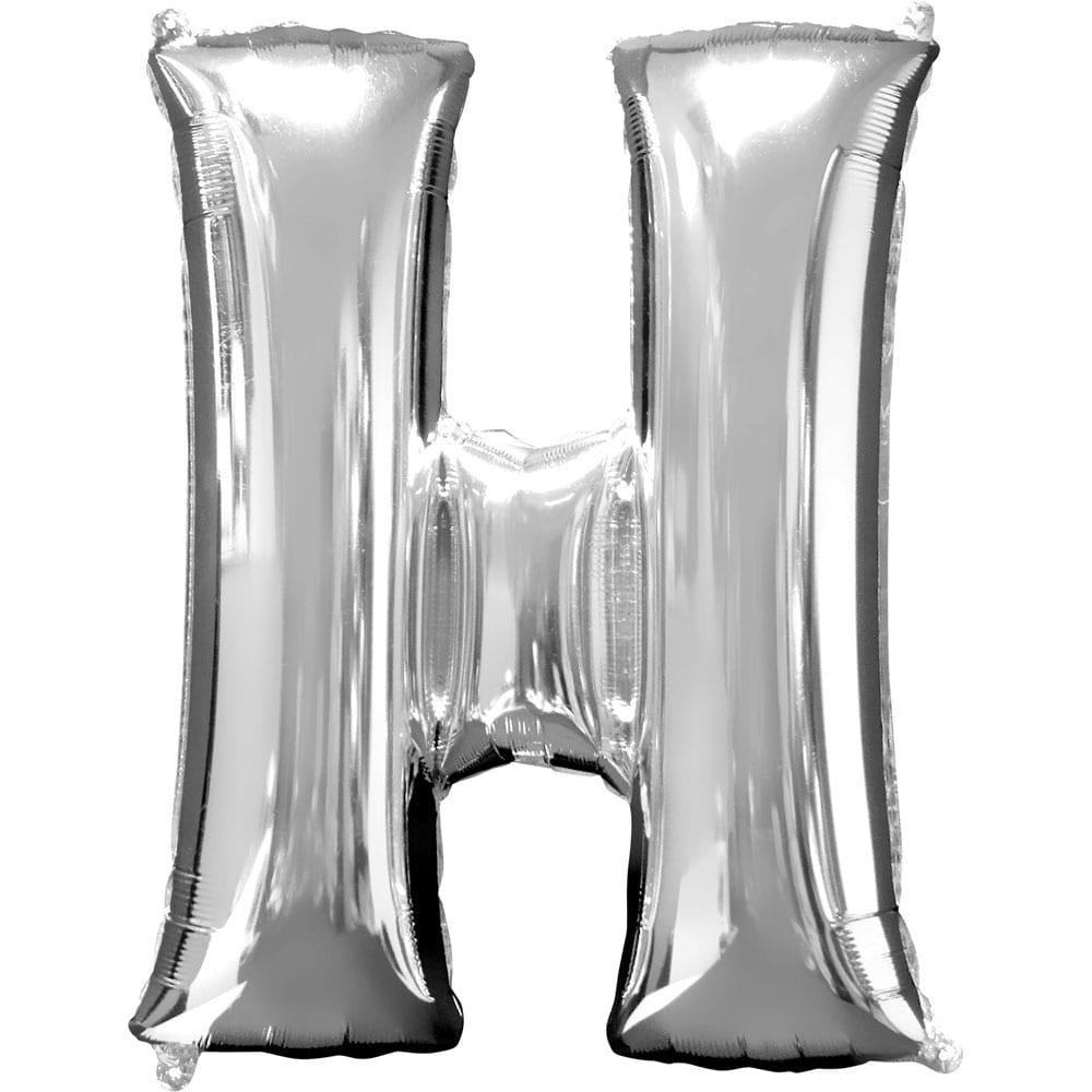 Balloon Letter H Silver