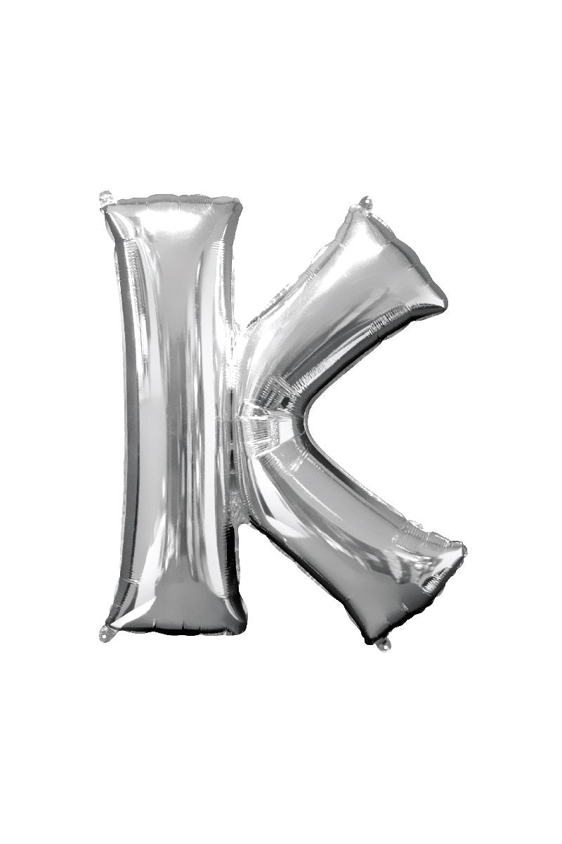 Balloon Letter K Silver