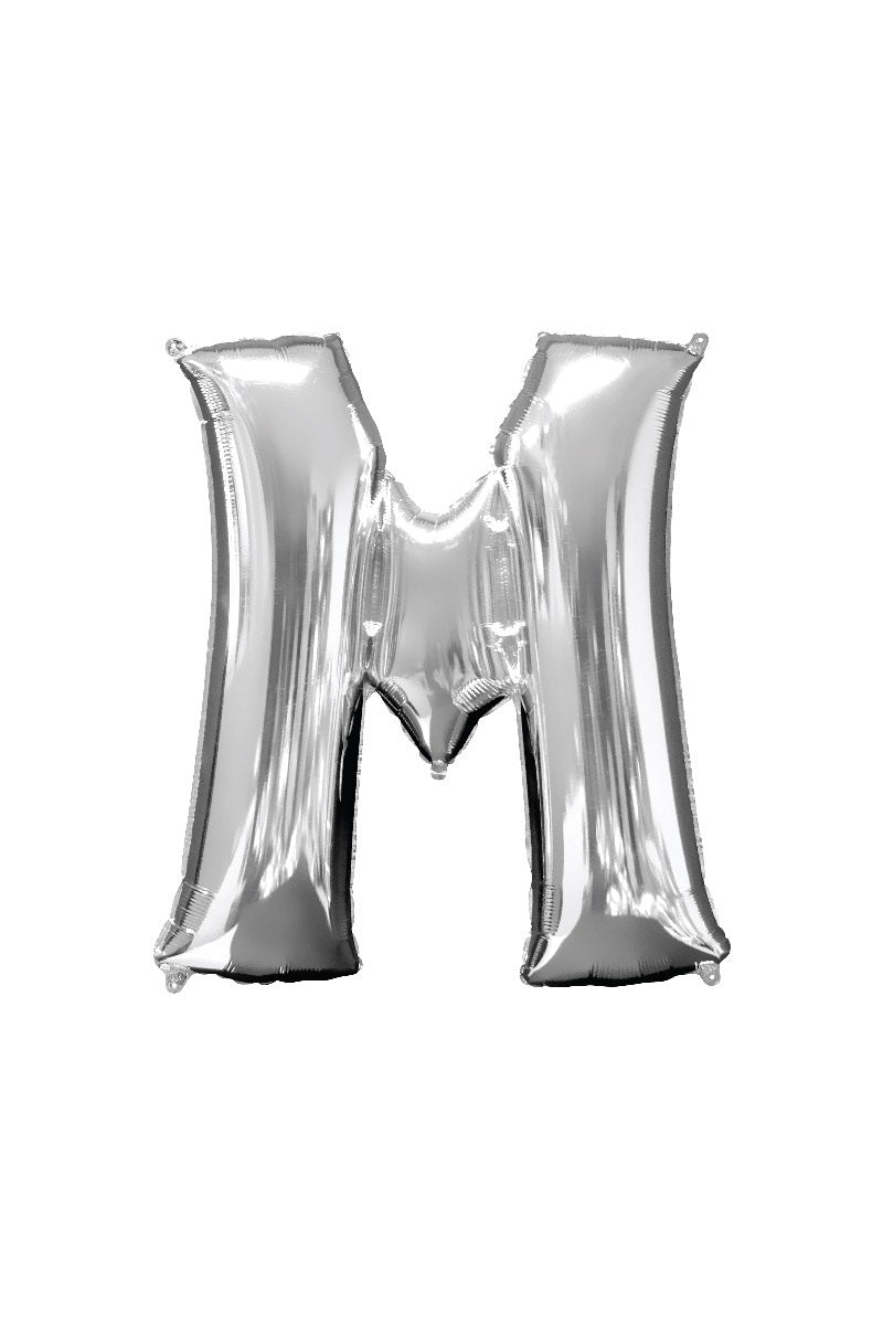 Balloon Letter M Silver
