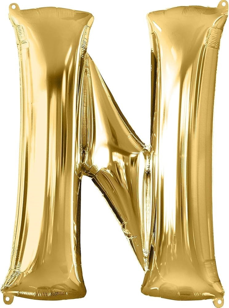 Balloon Letter N Gold