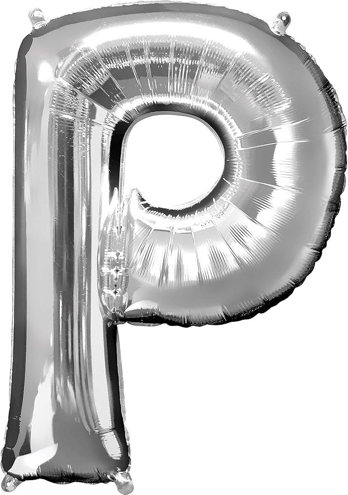Balloon Letter P Silver