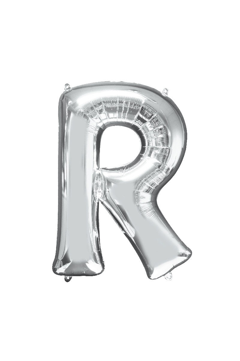Balloon Letter R Silver