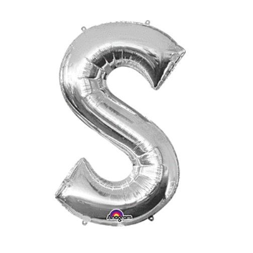 Balloon Letter S Silver