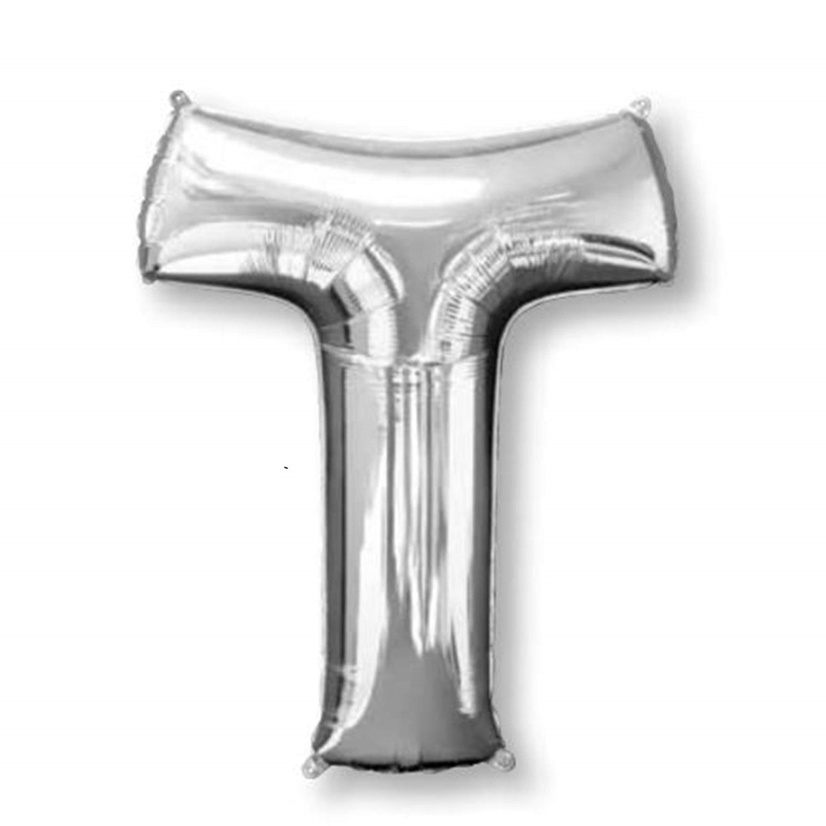 Balloon Letter T Silver