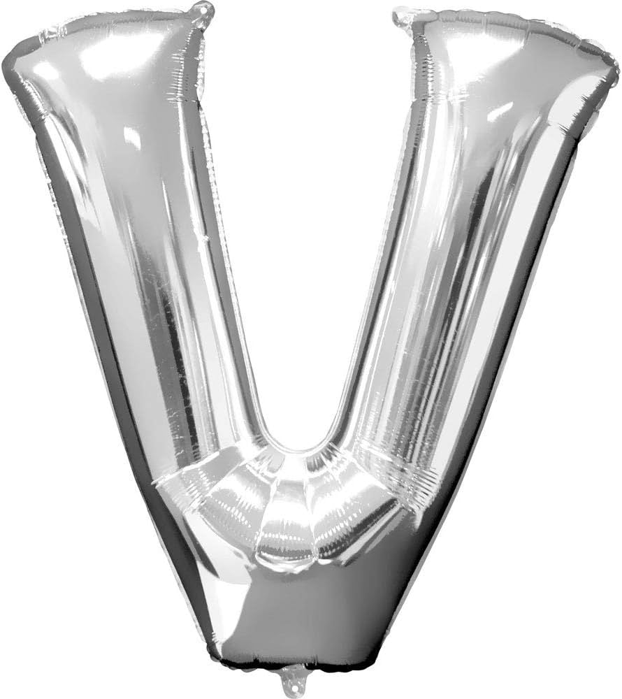 Balloon Letter V Silver