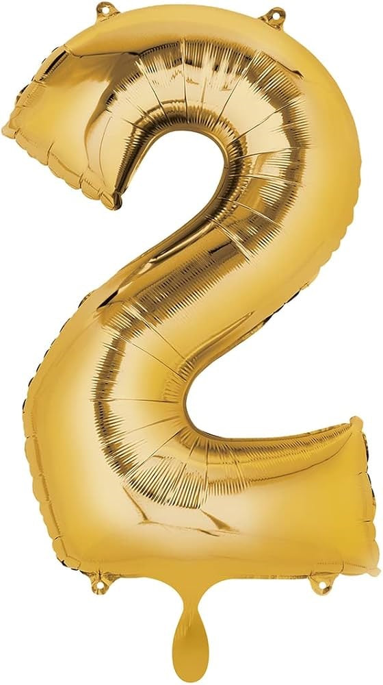 Balloon Number 2 Gold 26 inch