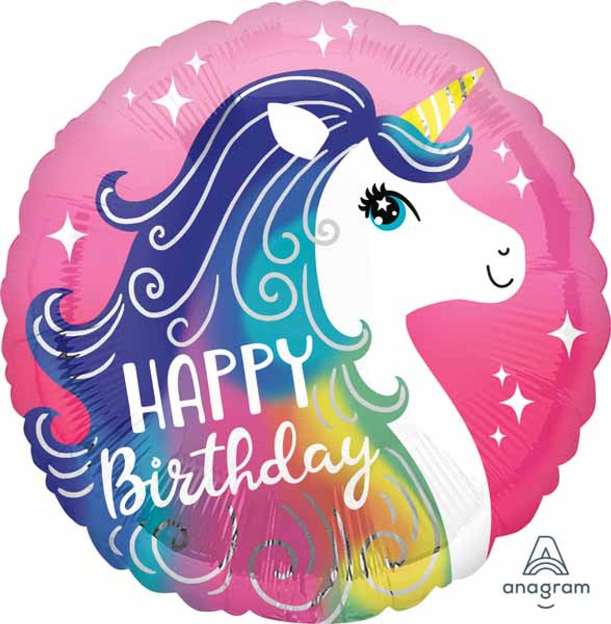 Balloon sPink Unicorn Happy Birthday 18 inch