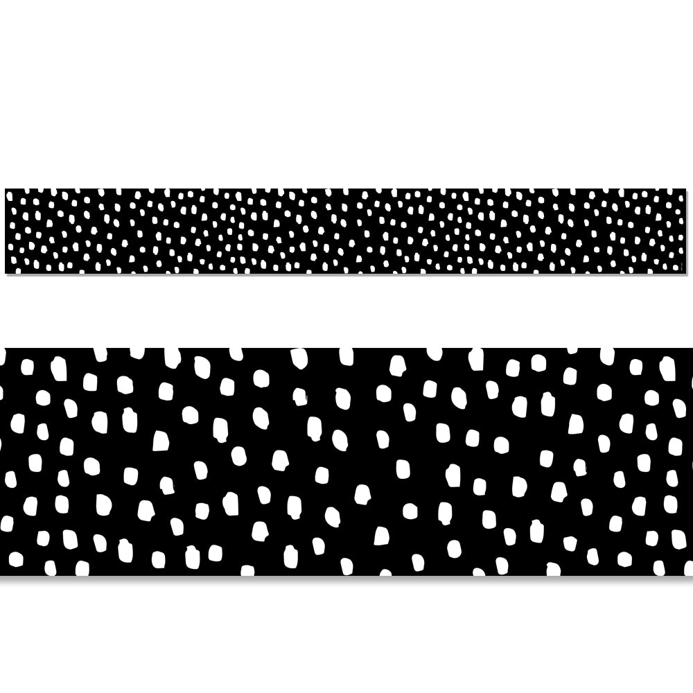 Boarder Messy Dots On Black