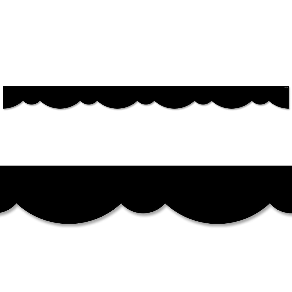 Boarder Black Stylish Scallops