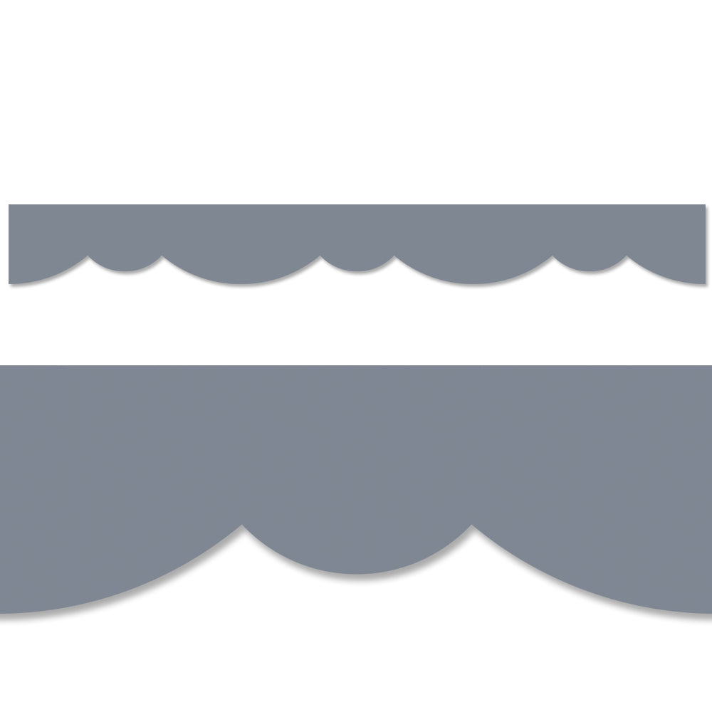 Boarder Charcoal Stylish Scallops