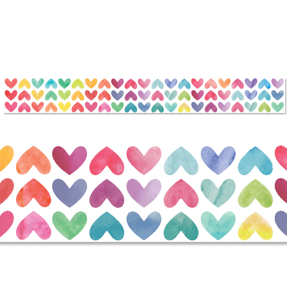 Boarder Colorful Hearts