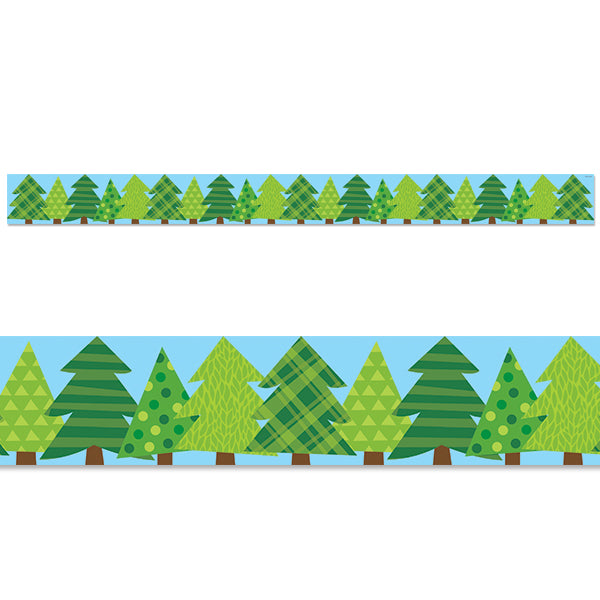 Boarder Patterned Pine Trees