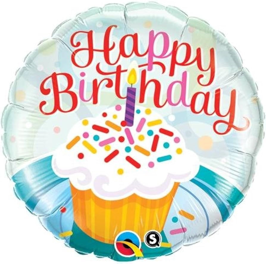Balloon Birthday Cupcake &amp;Sprinkles 18 inch