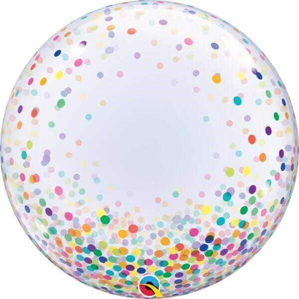 Balloon Deco Bubbles Colorful Confetti 24 inch