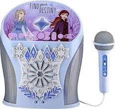 Kids Designs Bluetooth Karaoke With Ez Link Technology Single Mic And Record Feature Frozen 2