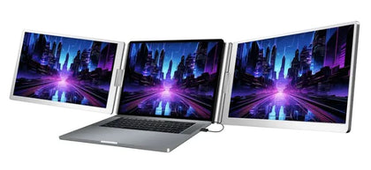 14 Portable Dual Screen Tabletop Laptop Monitor - Silver