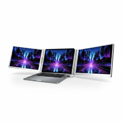 14 Portable Dual Screen Tabletop Laptop Monitor - Silver
