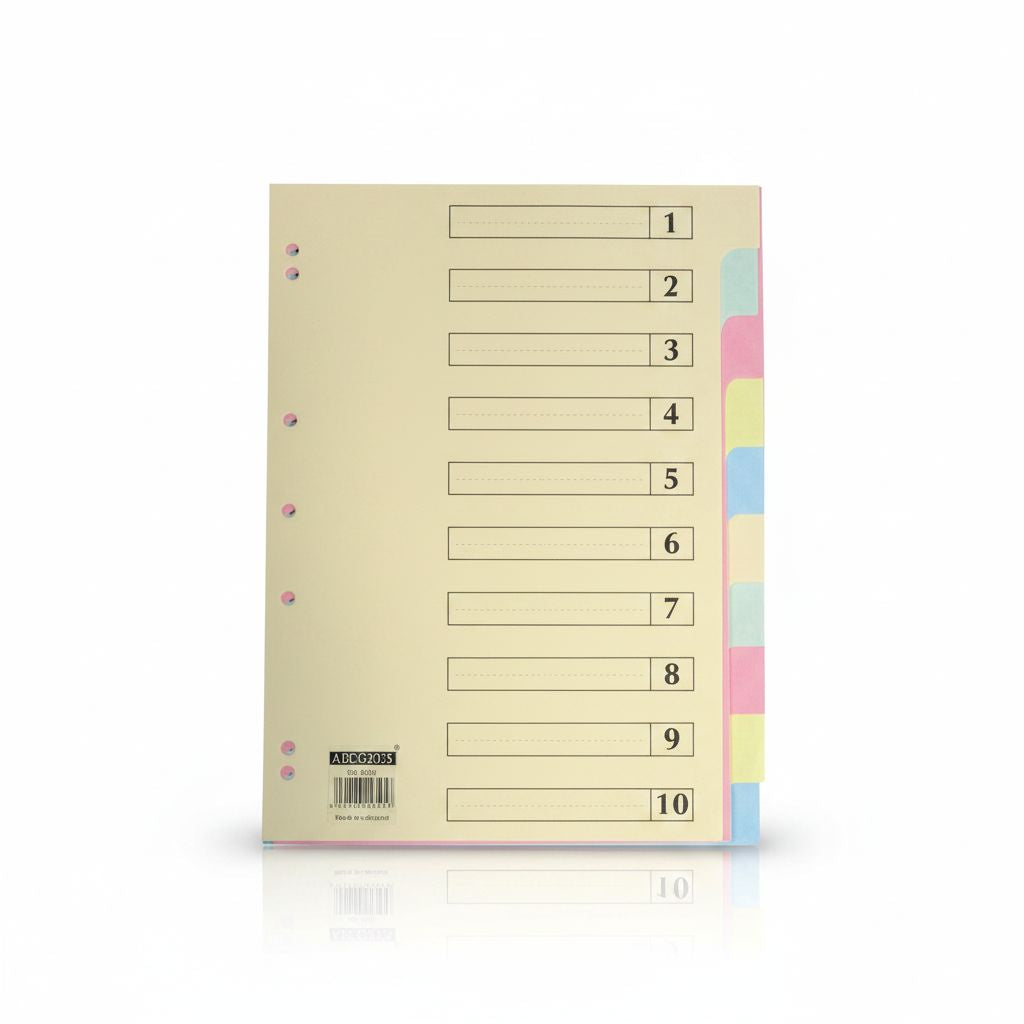 Divider Carton A4 5-Part Color 180G.