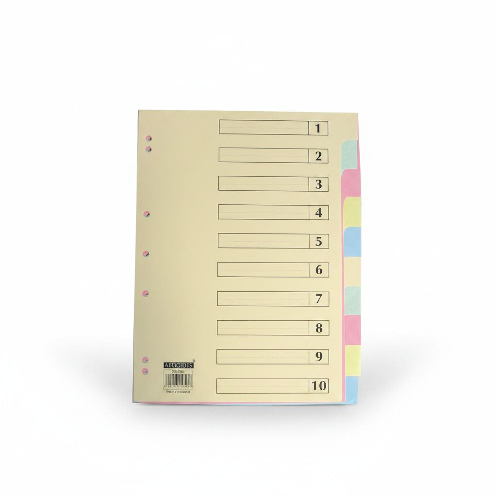 Divider Carton A4 12-Part Color 180G.