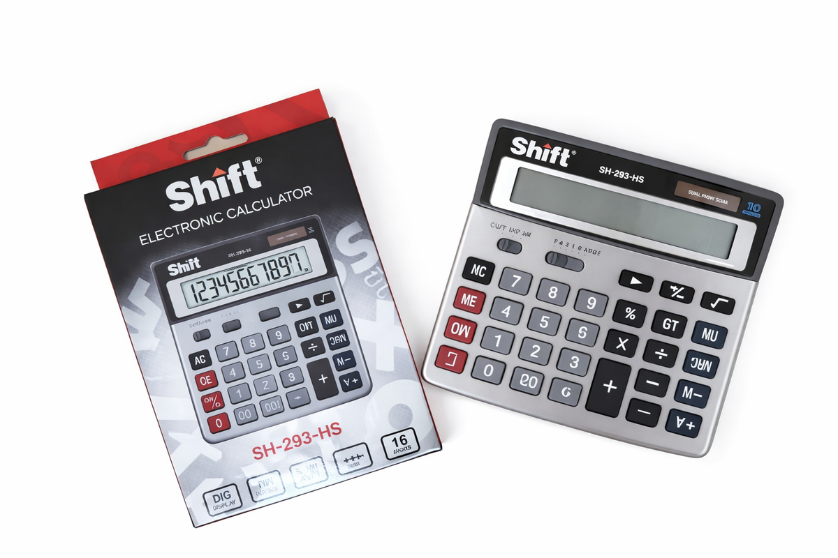 Calculator Desktop 16 Digits 2 Power, 000 Key