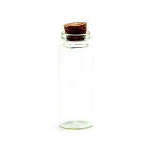 Glass Bottle W/Wood Cover 22X60Mm