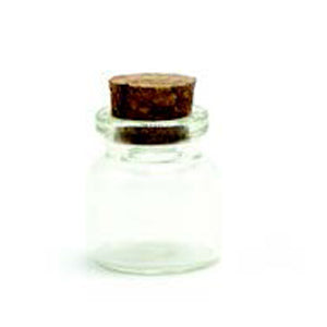 Glass Bottle W/Wood Cover 22X25Mm