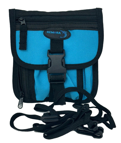 Shoulder Bag Slim W/Clip Blue 14X16Cm