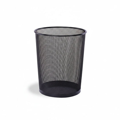MESH WASTE BASKET ROUND BLACK