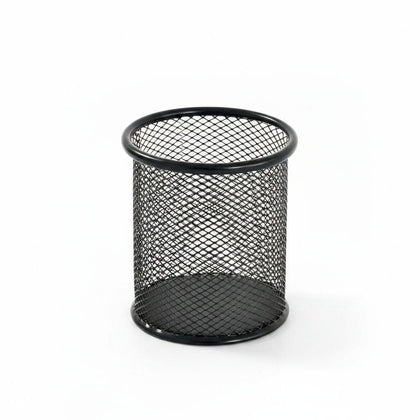 Mesh Round Pen Holder Black