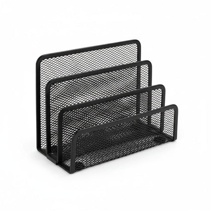 Mesh Letter Tray 3-Part Black