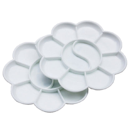 Plastic Round Palette White 18 Holes