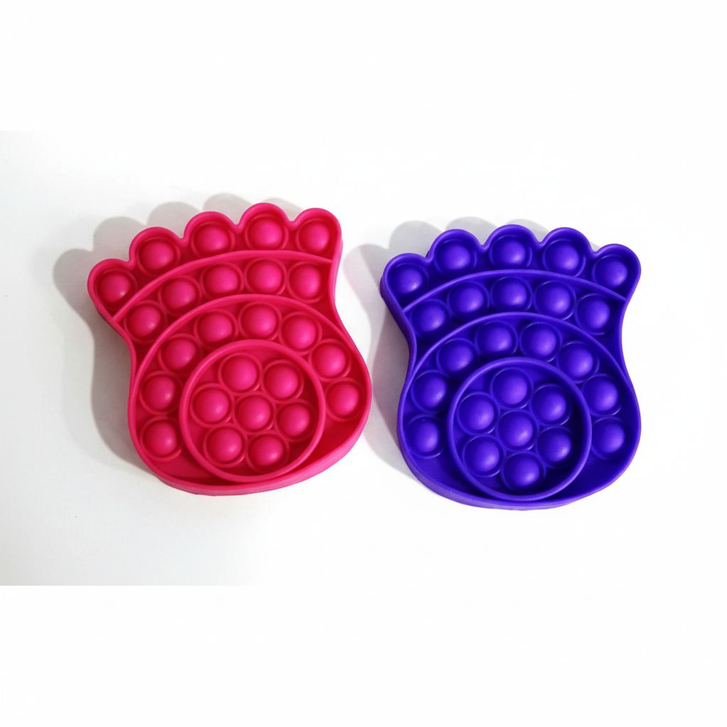 Pop It Fidget Toy Kids Steps Shape Pink&Blue