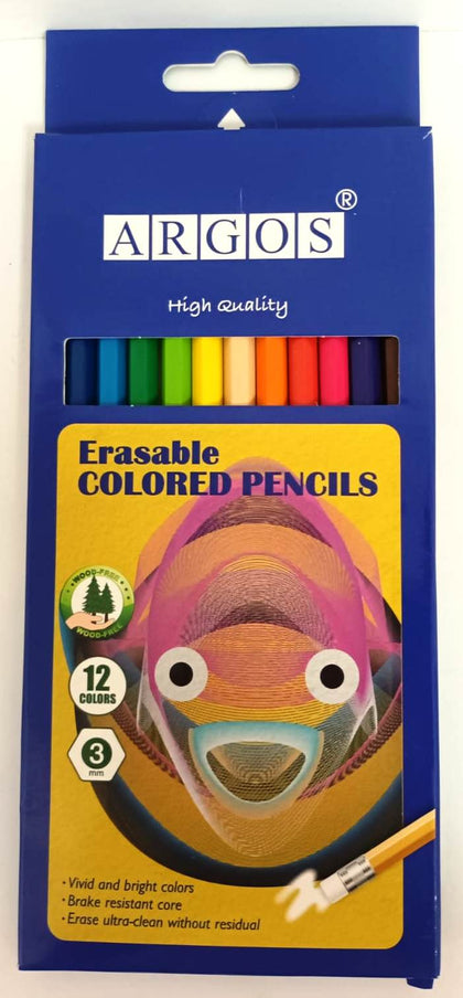 Erasable Wood Coloring Pencil 12/Pack