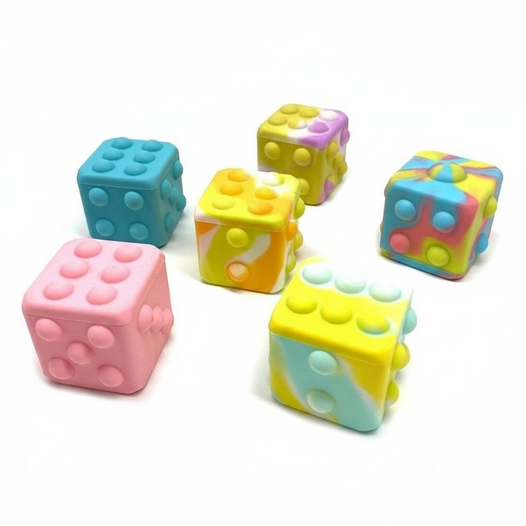 Pop It Cube Shape Assorted Colors