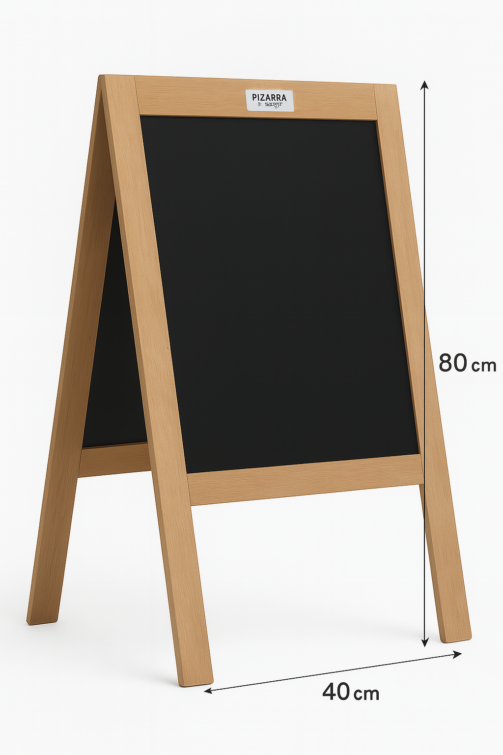 Double Sided Menu Chalk Board Black 80X40Cm A-shape