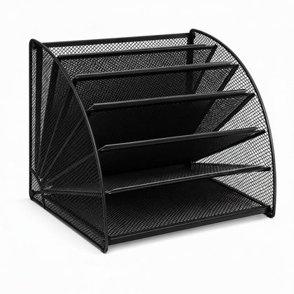 Fan Shaped Mesh Organizer Black