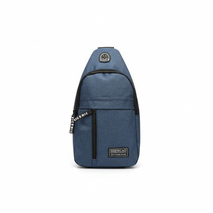 Sling Bag Blue With Earphone Pocket