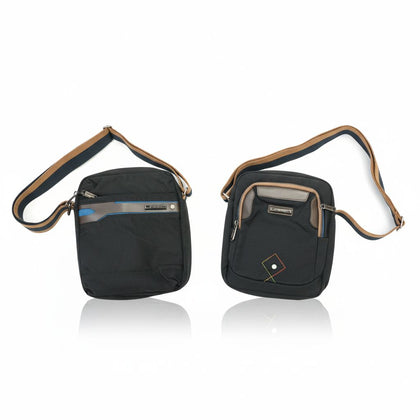 CROSS BAG BLACK AND BROWN 22X25