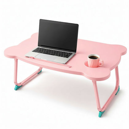 Laptop Table Stand For Bed&Sofa Wood For Bed 40X60Cm Pink