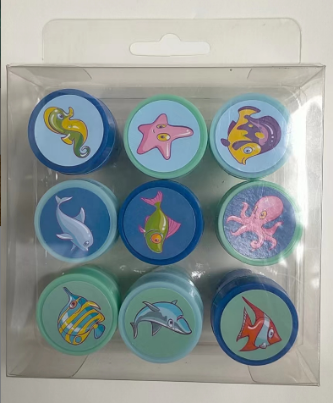 Blister Kids Stamp Animal Desgin 9/Pack