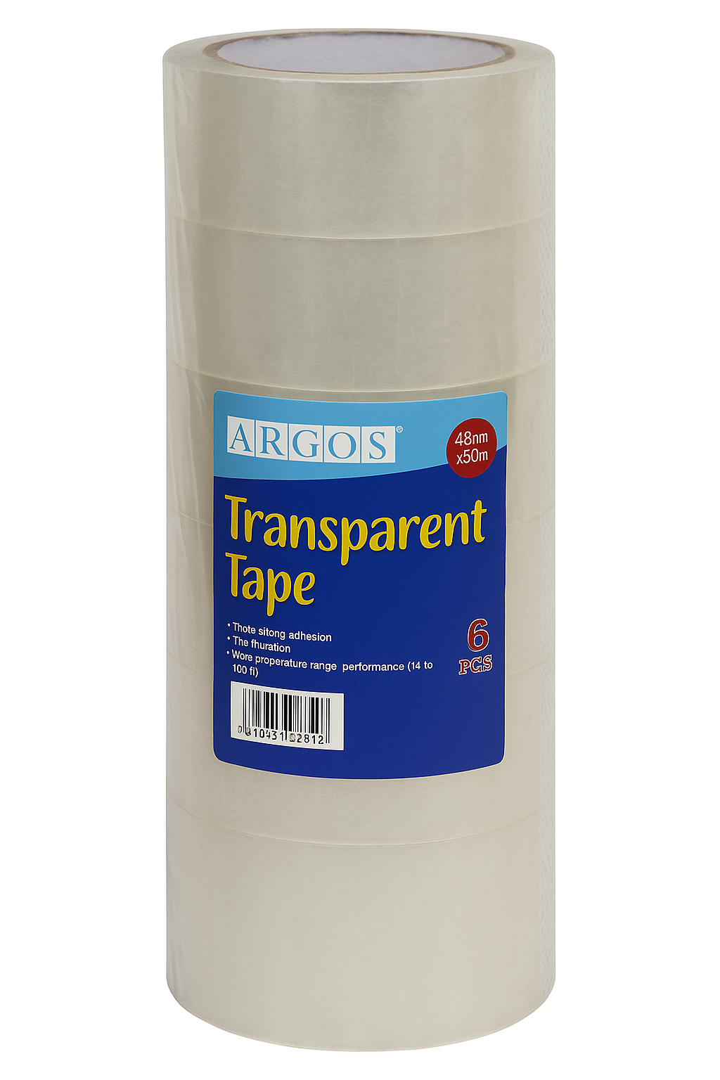 Packaging Tape Clear 6/Pk 48Mmx36M