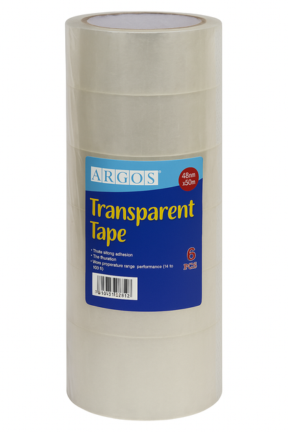Packaging Tape Clear 6/Pk 48Mmx36M