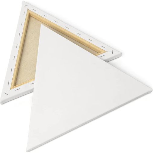 Canvas Triangle Streched 30Cm W/Wood Edges 1.6X2.4Cm